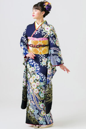 リトルメリー　辻が花：紺